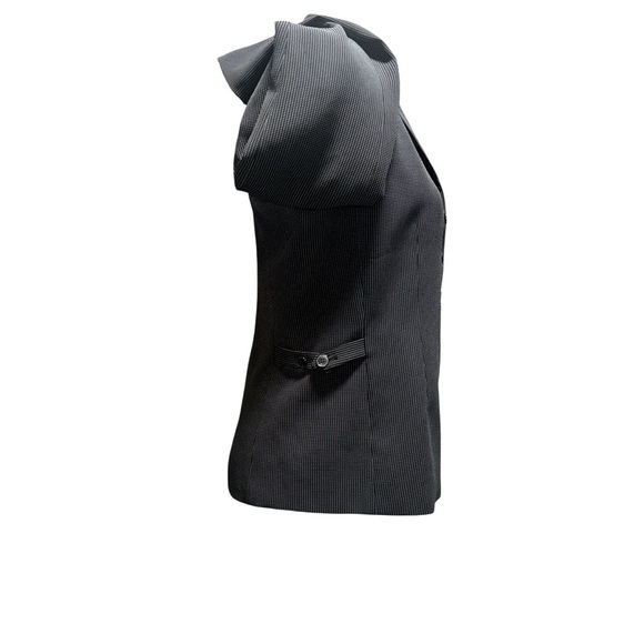 Ann Taylor Womens Black Notch Collar 5 Button Blazer Jacket - Picture 3 of 7